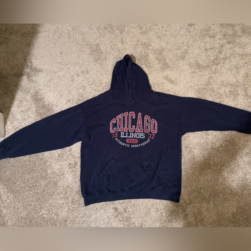 Chicago, Illinois Navy Blue Hoodie